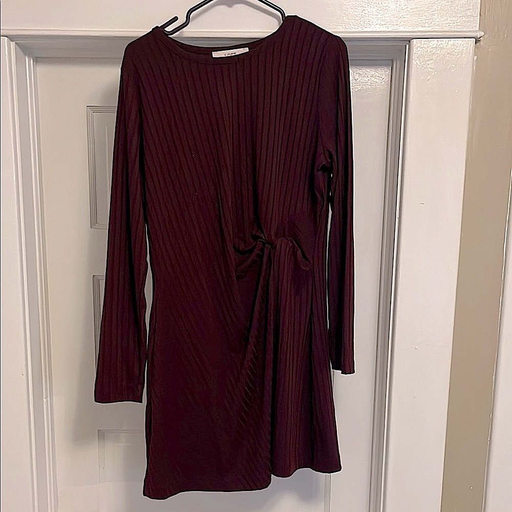Burgundy Long Sleeve Dress